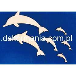 SKLEJKA #3mm Delfiny ( komplet 6szt )    długość od  5-17,5cm    delfinki   " ryba "